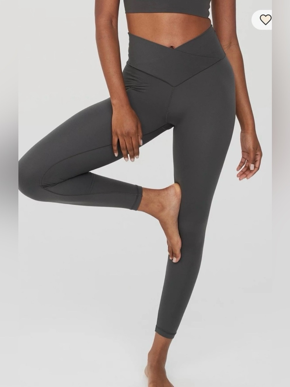 Aerie High-Rise Crossover Leggings Grey, size S, like new!